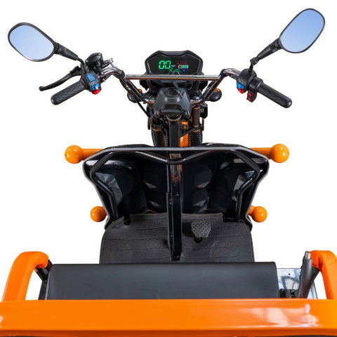 Triciclu electric cargo RURIS Pilot 3120N Negru, 2000W, autonomie pana la 70 km, bena basculabila, reductor forta, CIV inclus [26]
