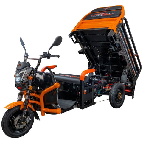 Triciclu electric cargo RURIS Pilot 3120N Negru, 2000W, autonomie pana la 70 km, bena basculabila, reductor forta, CIV inclus [23]