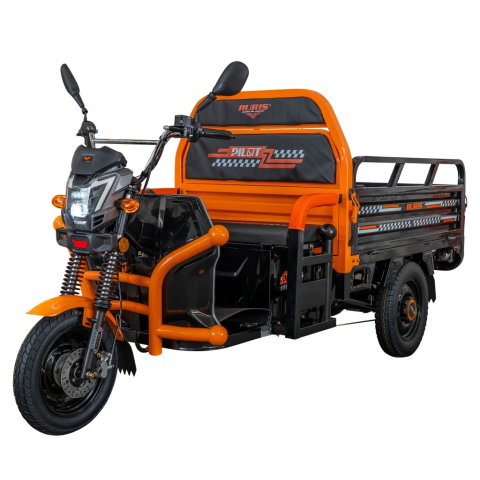 Triciclu electric cargo RURIS Pilot 3120N Negru, 2000W, autonomie pana la 70 km, bena basculabila, reductor forta, CIV inclus [2]