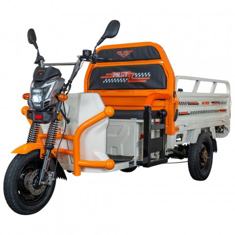 Triciclu electric cargo RURIS Pilot 3120A ALB 2000W, autonomie pana la 70 km, bena basculabila, reductor forta, CIV inclus [3]