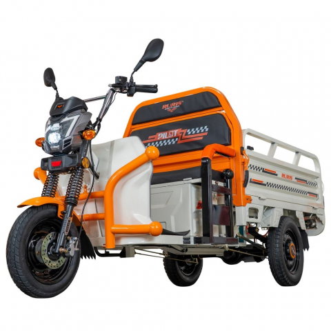 Triciclu electric cargo RURIS Pilot 3120A ALB 2000W, autonomie pana la 70 km, bena basculabila, reductor forta, CIV inclus [2]