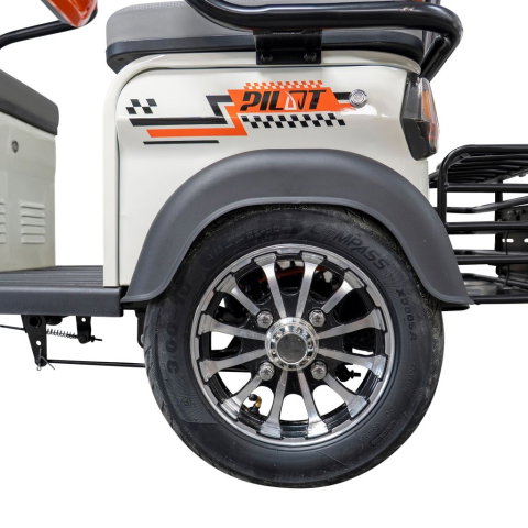 Triciclu electric cu cabina RURIS Pilot 3070A ALB fara permis, 2900W, viteza 25 km/h, autonomie 60 km [19]
