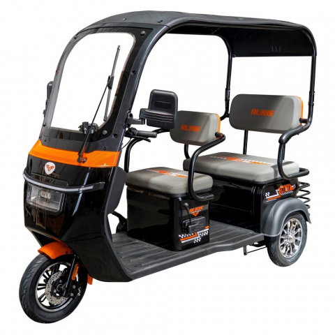 Vehicule de Lucru si Transport - Triciclu electric cu cabina RURIS Pilot 3070N NEGRU fara permis, 2900W, viteza 25 km/h, autonomie 60 km