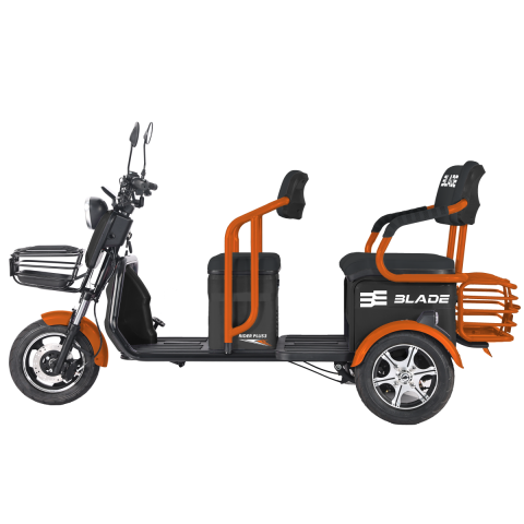 Triciclu electric persoane BLADE TRIP X2 Negru-Portocaliu 2000W, 2 locuri - CIV inclus [2]
