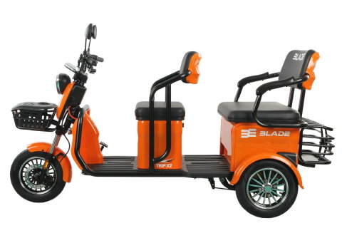 Triciclu electric persoane BLADE TRIP X2 Portocaliu-Negru 2000W, 2 locuri - CIV inclus [8]