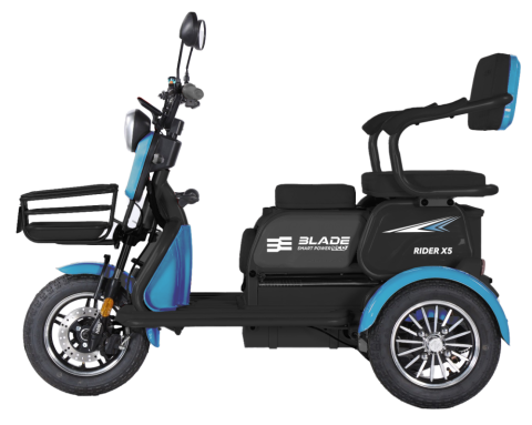 Triciclu electric persoane BLADE VIVA 14, 1200W, Albastru/Negru, autonomie pana la 50 km, CIV inclus [1]