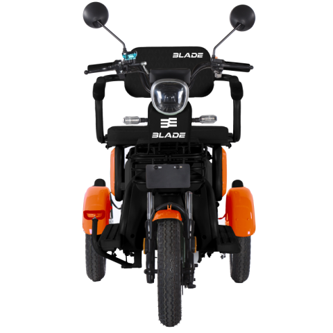 Triciclu electric persoane BLADE VIVA 14, 1200W, Portocaliu/Negru, autonomie pana la 50 km, CIV inclus [2]