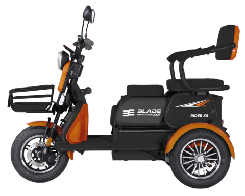 Triciclu electric persoane BLADE VIVA 14, 1200W, Portocaliu/Negru, autonomie pana la 50 km, CIV inclus [1]