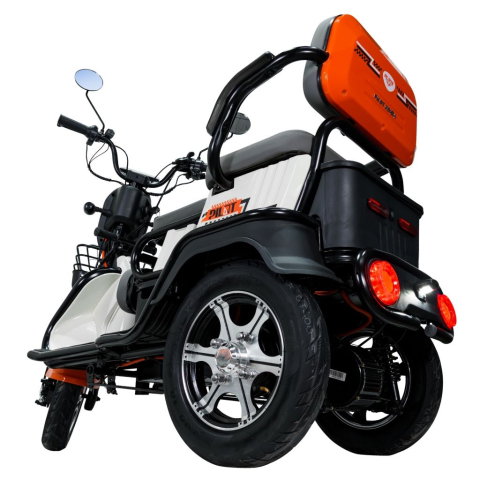 Triciclu electric RURIS Pilot 3010A alb, 1600W, fara permis, autonomie 50 km [12]