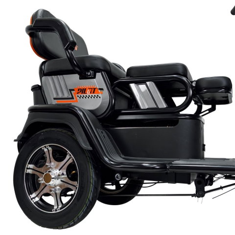 Triciclu electric RURIS Pilot 3010G Gri, 1600W, 2 locuri, autonomie pana la 50 km [6]