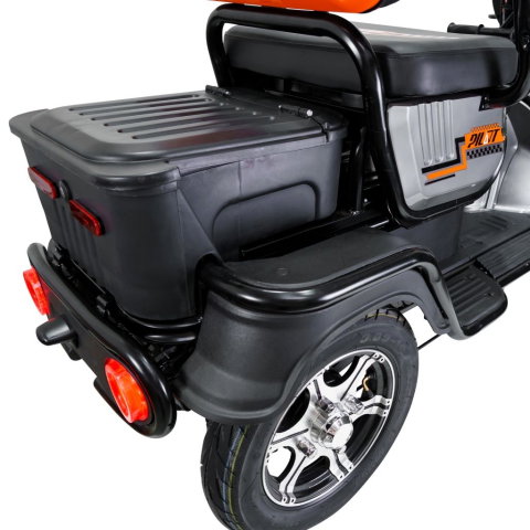 Triciclu electric RURIS Pilot 3010G Gri, 1600W, 2 locuri, autonomie pana la 50 km [15]