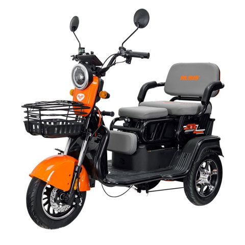 Tricicluri electrice - Triciclu electric RURIS Pilot 3010N Negru, 1600W, 2 locuri, autonomie pana la 50 km
