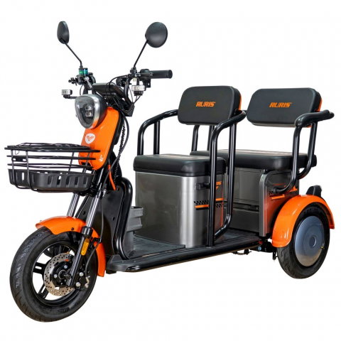 Tricicluri electrice - Triciclu electric RURIS Pilot 3020G GRI fara permis, 2000W, viteza 25 km/h, autonomie 50 km