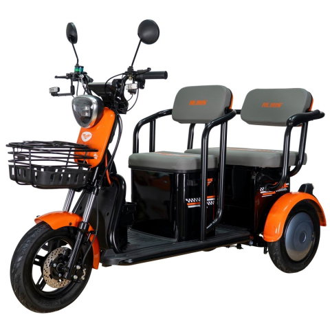 Vehicule de Lucru si Transport - Triciclu electric RURIS Pilot 3020N NEGRU fara permis, 2000W, viteza 25 km/h, autonomie 50 km