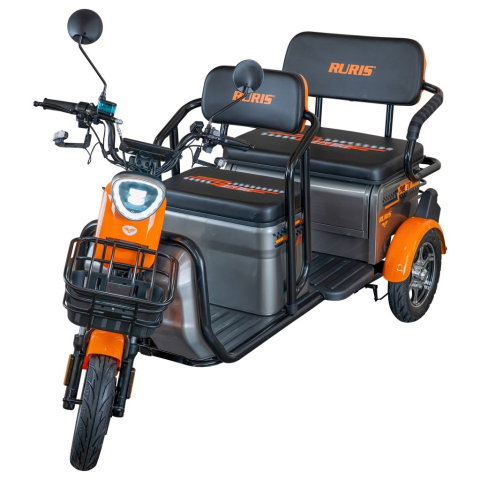 Triciclu electric RURIS Pilot 3040G GRI, 25 km/h, 2 locuri, 2000W, autonomie pana la 50 km, CIV inclus [2]