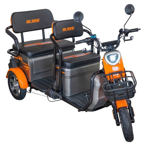 Triciclu electric RURIS Pilot 3040G GRI, 25 km/h, 2 locuri, 2000W, autonomie pana la 50 km, CIV inclus [3]