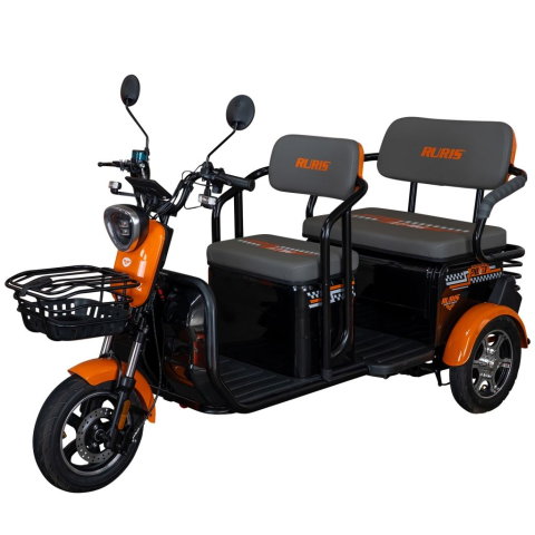 Triciclu electric RURIS Pilot 3040N NEGRU, 25 km/h, 2 locuri, 2000W, autonomie pana la 50 km, CIV inclus [1]