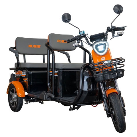 Triciclu electric RURIS Pilot 3040N NEGRU, 25 km/h, 2 locuri, 2000W, autonomie pana la 50 km, CIV inclus [9]