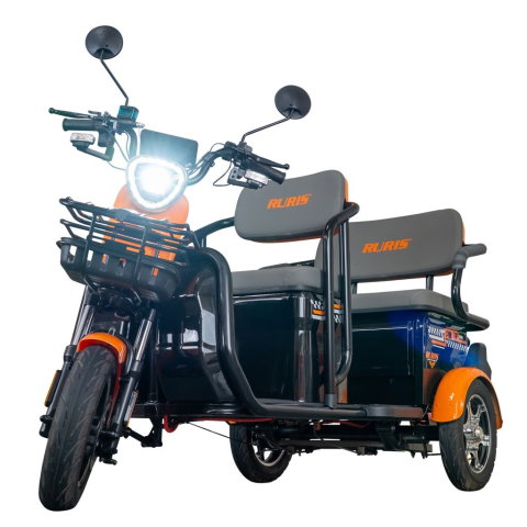 Triciclu electric RURIS Pilot 3040N NEGRU, 25 km/h, 2 locuri, 2000W, autonomie pana la 50 km, CIV inclus [6]