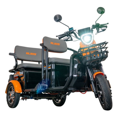 Triciclu electric RURIS Pilot 3040N NEGRU, 25 km/h, 2 locuri, 2000W, autonomie pana la 50 km, CIV inclus [10]
