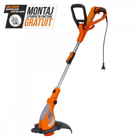 Curte, gradina, microferme - Trimmer Electric RURIS TE 500 PIVOT 500 W, 14000 rpm, raza de taiere 30 cm, 1.2 kg