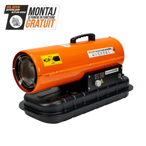 Tun de caldura pe motorina cu ardere directa RURIS VULCANO 2000s  20KW, debit 550 mch rezervor 12 L [1]