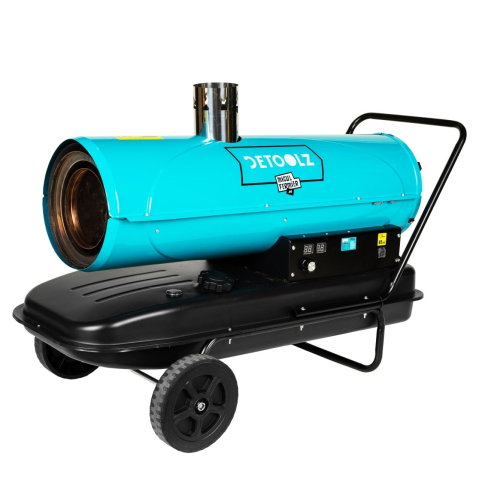 Incalzire si climatizare - Tun de caldura pe motorina Detoolz 30 kW, ardere indirecta, cos evacuare, rezervor 55L, cu roti – DZ-EI1030-G01