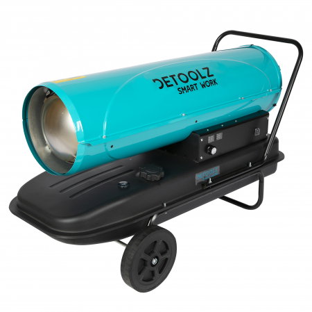 Incalzire si climatizare - Tun de caldura pe motorina Detoolz DZ-EI107 220-240V 50Hz 50KW, ardere directa, rezervor 55 L