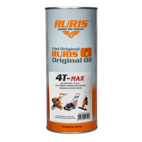 Accesorii utilaje agricole - Ulei motor Ruris 4T-MAX  SAE 15W-40, ambalaj 1l