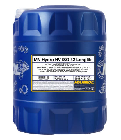 Accesorii utilaje agricole - Ulei hidraulic MANNOL Hydro HV ISO 32 Longlife 2201, HVLP, 20 L