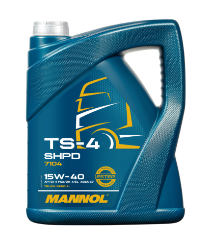 Accesorii utilaje agricole - Ulei motor diesel MANNOL TS-4 SHPD 15W-40, API CI-4 Plus, ACEA E7, 5 Litri