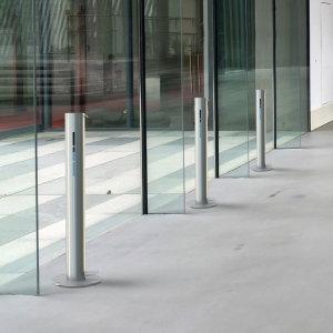 Dozator profesional pentru distribuire dezinfectant de maini din inox, actionare cu pedala, fixare in pardoseala [2]