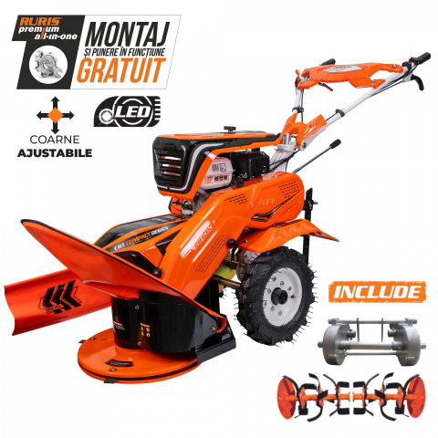Motosape si motocultoare - Utilaj multifunctional RURIS 7800CRT + roti cauciuc 4.00-8 + sistem de cosit 7800CRT 7 CP