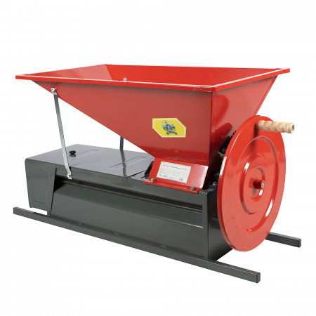 Zdrobitoare de fructe si legume - Zdrobitor desciorchinator manual de struguri Micul Fermier GF-2187 DG04C, cuva 65 L