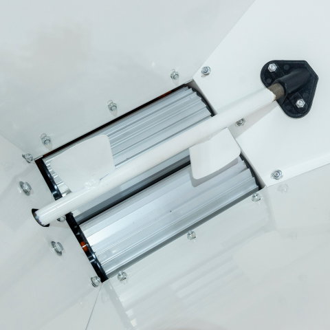 Zdrobitor manual cu desciorchinare RURIS HT100, cuvă 57 L, 800-1000 kg/h, role aluminiu [3]