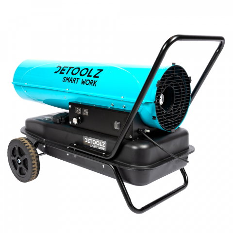 Tun de caldura pe motorina Detoolz DZ-EI1005-G01, 30kW, rezervor 35L, roti de transport [9]
