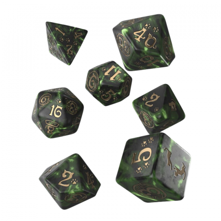 Zaruri - Q-Workshop - Cats Dice Set - Pixel (7 dice)