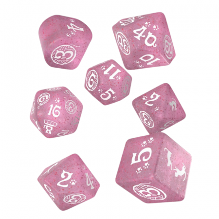 Zaruri - Q-Workshop - Cats Modern Dice Set - Daisy (7 dice)