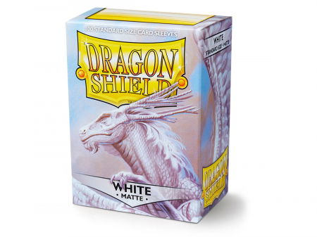 Accesorii - Standard Sleeves: Matte White 63x88mm (100 buc) - Dragon Shield