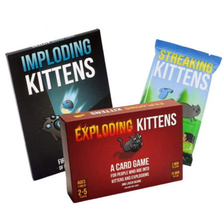 Promoții active - Exploding Kittens joc de baza + Imploding + Streaking - Promo Pack