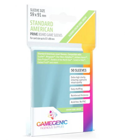 Accesorii - Gamegenic Standard Sleeves - Prime Clear 57 x 89 mm (50 buc)