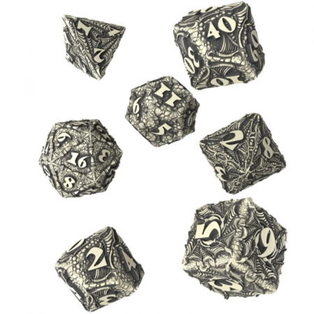 Zaruri - Q-Workshop Dracopolis Dice Set - The Scandinavian Blackfang (7 dice)