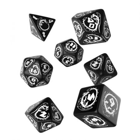 Zaruri - Q-Workshop Dragons Dice Set - Hematite (7 dice)