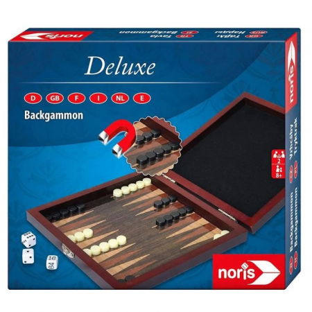 Jocuri travel-size - Table Magnetice Deluxe Travel Size (cutie de lemn) - EN