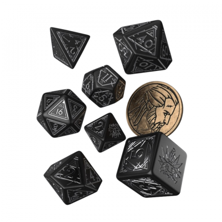Accesorii - The Witcher Dice Set Geralt - Silver Sword (7 dice)