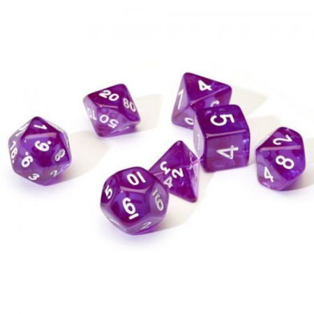 Precomenzi - Translucent Purple Poly Set - Sirius Dice