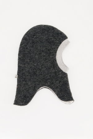 Fete - Cagulă dublată fleece lână fiartă - Grey