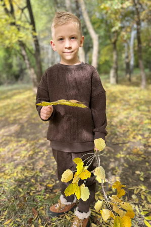 Fete - Compleu Lână - Premium - Maro