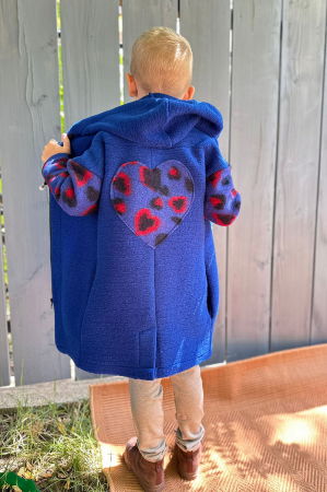 Hanorace din Lana - Hanorac din lână Oversized - Albastru Hart
