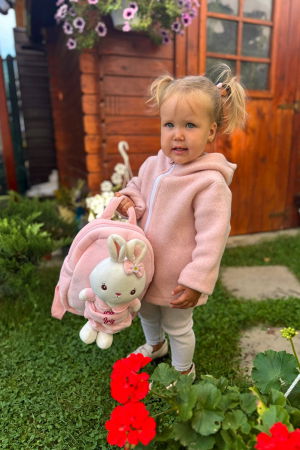 Hanorace din Lana - Hanorac Lână Fleece Cu Fermoar -Roz